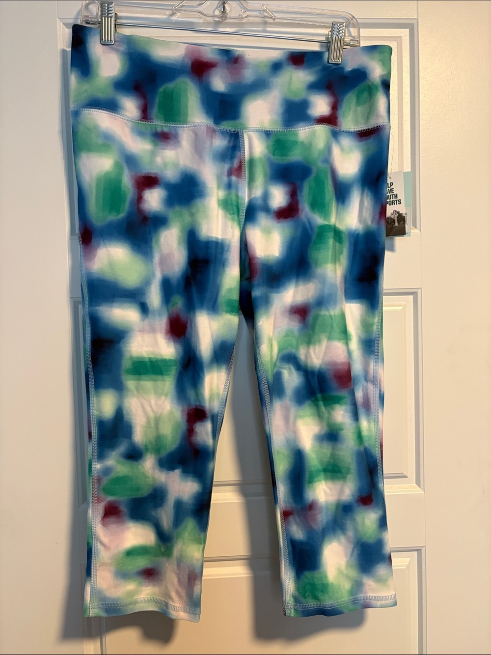 Women’s  Tie-Dye Active Capri Leggings - Blue & Green
